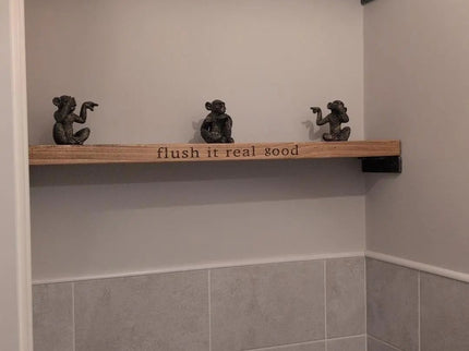 Personalised Rustic Wooden Shelf Shelves The Rolling Cow
