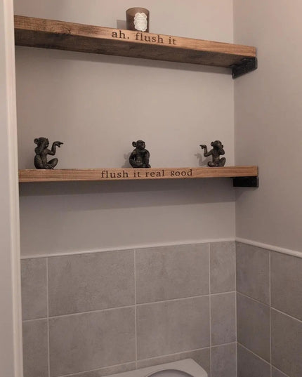 Personalised Rustic Wooden Shelf Shelves The Rolling Cow