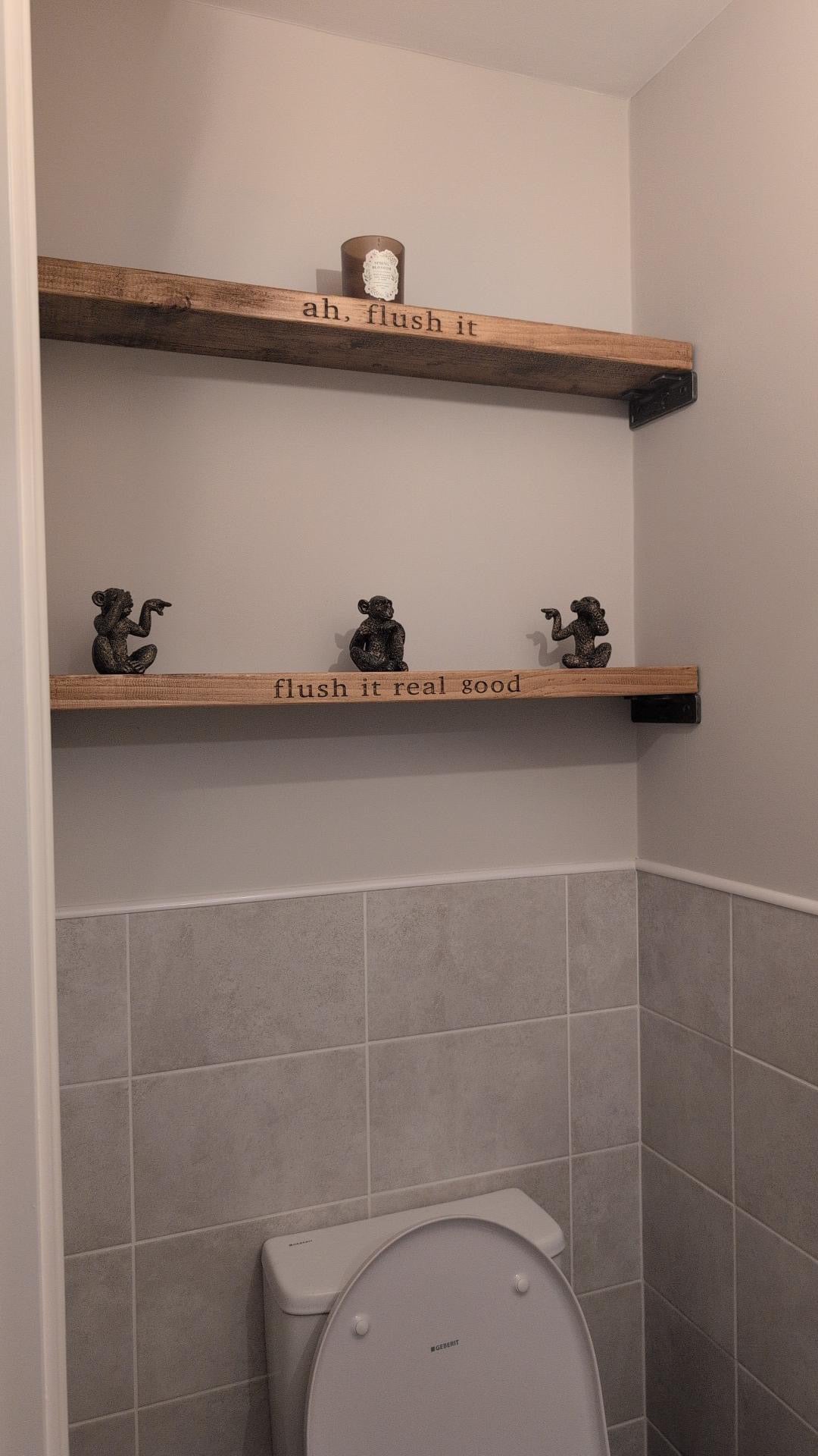 Personalised Rustic Wooden Shelf