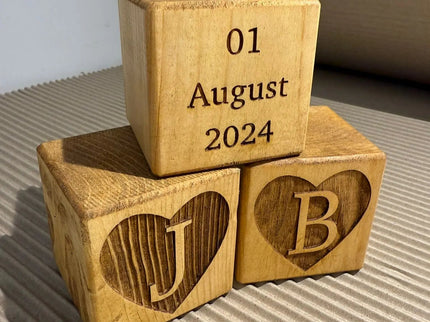 Engraved Wooden Stacking Block The Rolling Cow