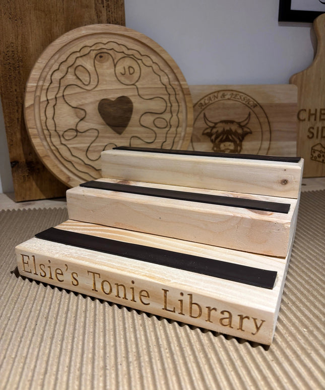 Small Engraved Tonies Character Shelf Stand The Rolling Cow