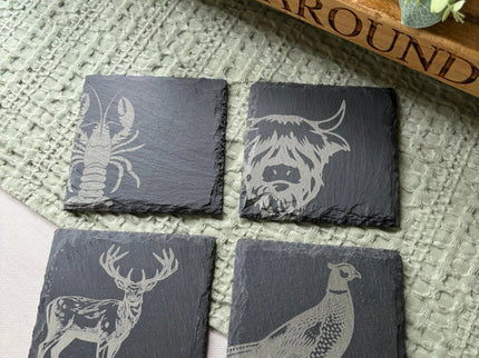 Animal Slate Coaster The Rolling Cow