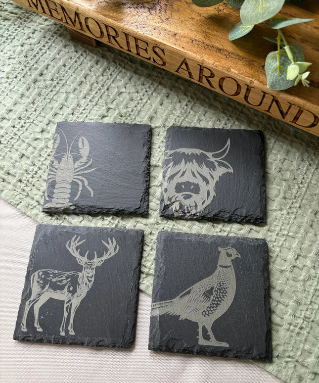 Animal Slate Coaster The Rolling Cow