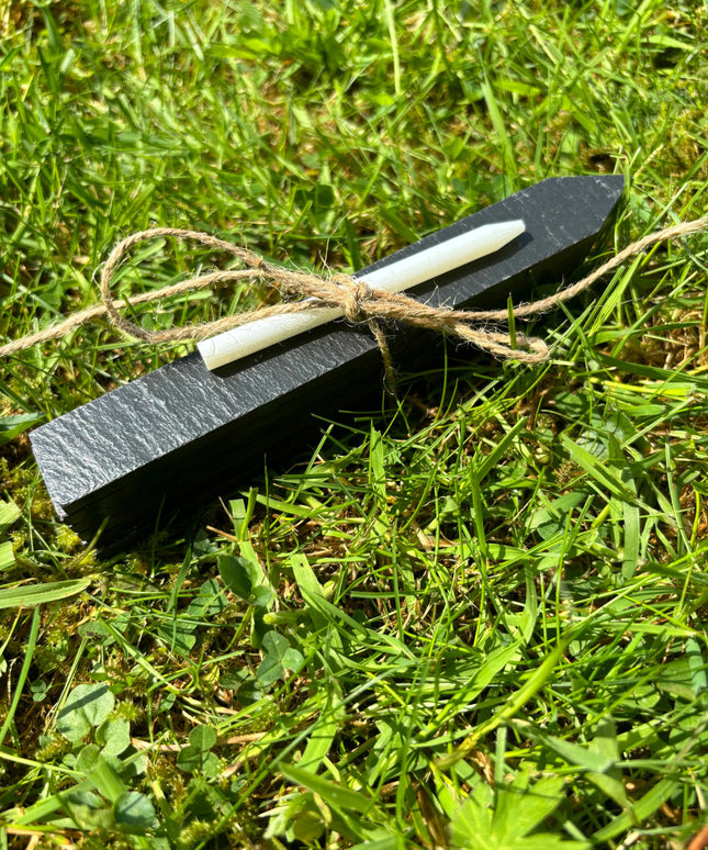 Slate Garden Label Stakes with Chalk x6 The Rolling Cow