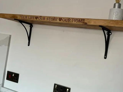 Personalised Rustic Wooden Shelf Shelves The Rolling Cow