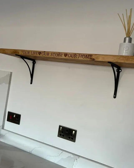 Personalised Rustic Wooden Shelf Shelves The Rolling Cow