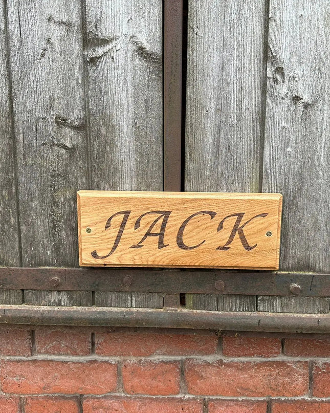 Oak Plaque Sign The Rolling Cow