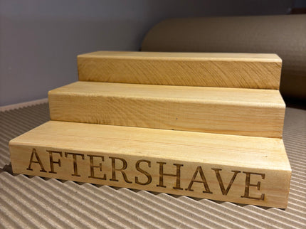 Engraved Perfume Aftershave Shelf Stand The Rolling Cow