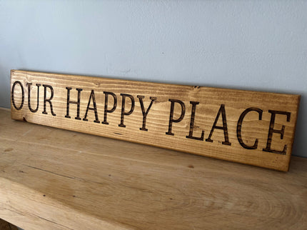 ‘Our Happy Place’ Sign The Rolling Cow