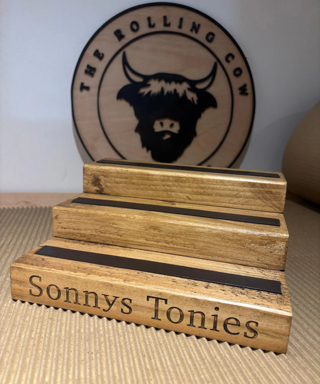 Small Engraved Tonies Character Shelf Stand The Rolling Cow