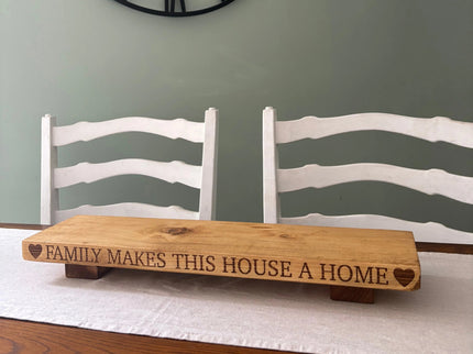 ‘Family Makes This House a Home’ Table Centrepiece The Rolling Cow