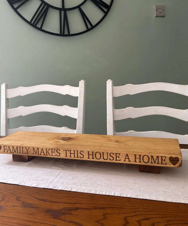 ‘Family Makes This House a Home’ Table Centrepiece The Rolling Cow