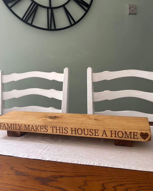 ‘Family Makes This House a Home’ Table Centrepiece The Rolling Cow