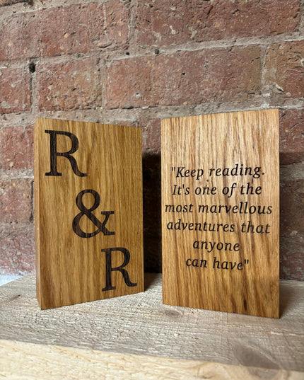 Oak Book Ends The Rolling Cow