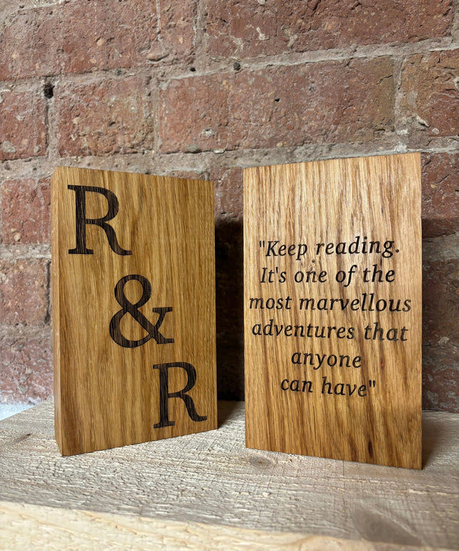 Oak Book Ends The Rolling Cow