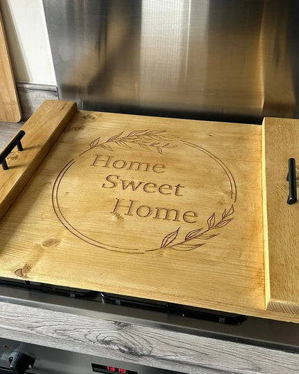 Engraved Oven Top Stove Cover The Rolling Cow