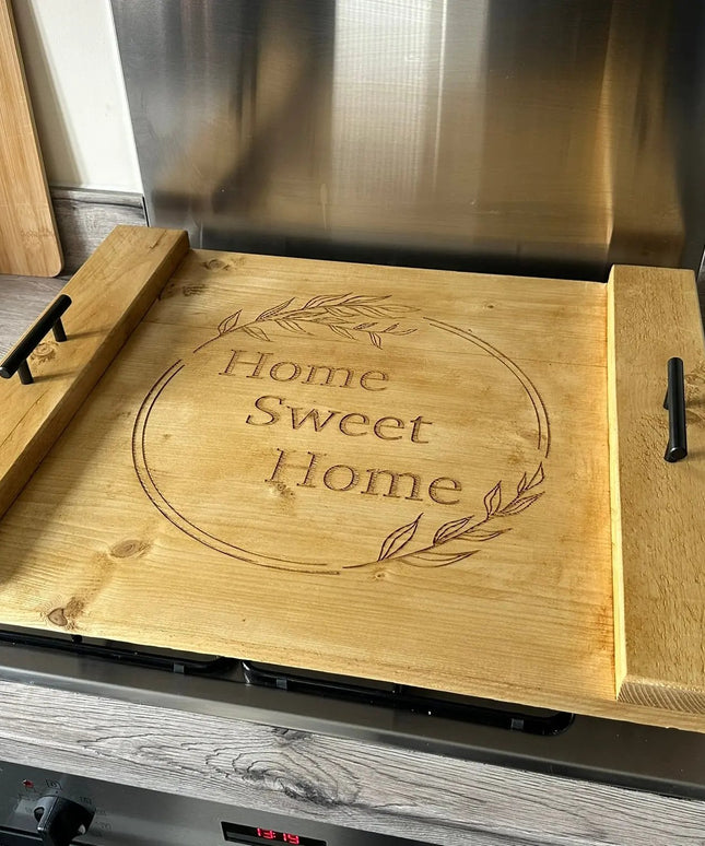 Engraved Oven Top Stove Cover The Rolling Cow