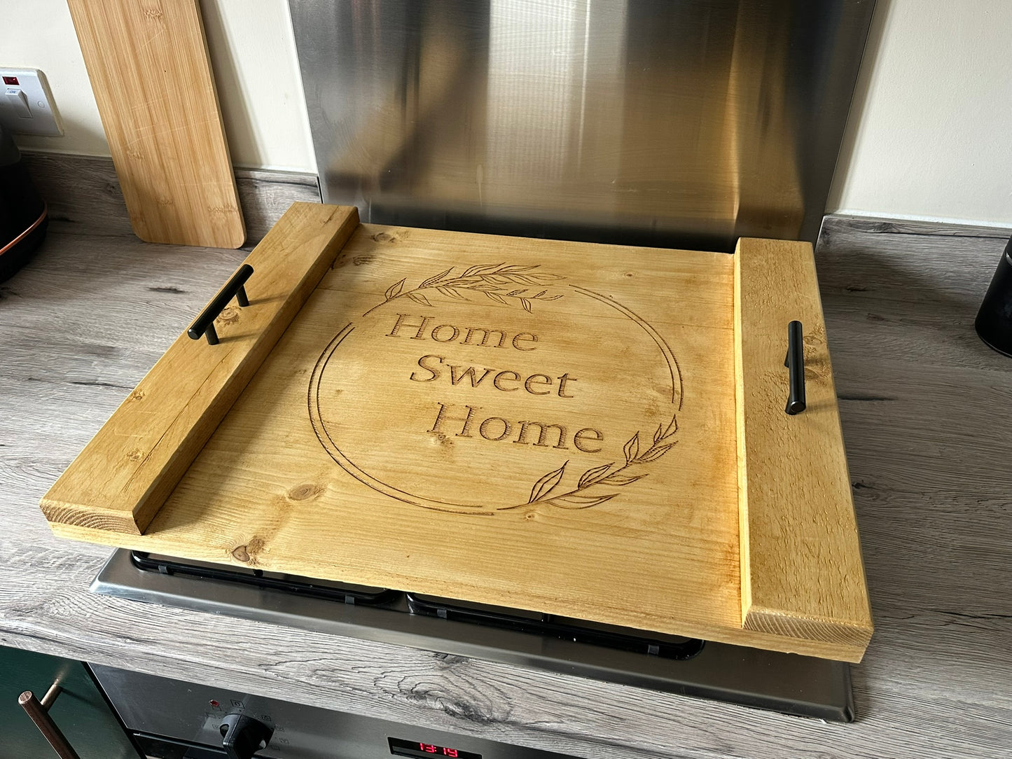 Engraved Oven Top Stove Cover