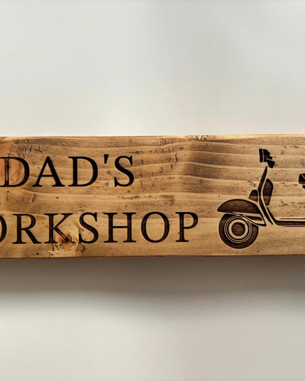 Engraved Wooden Sign The Rolling Cow