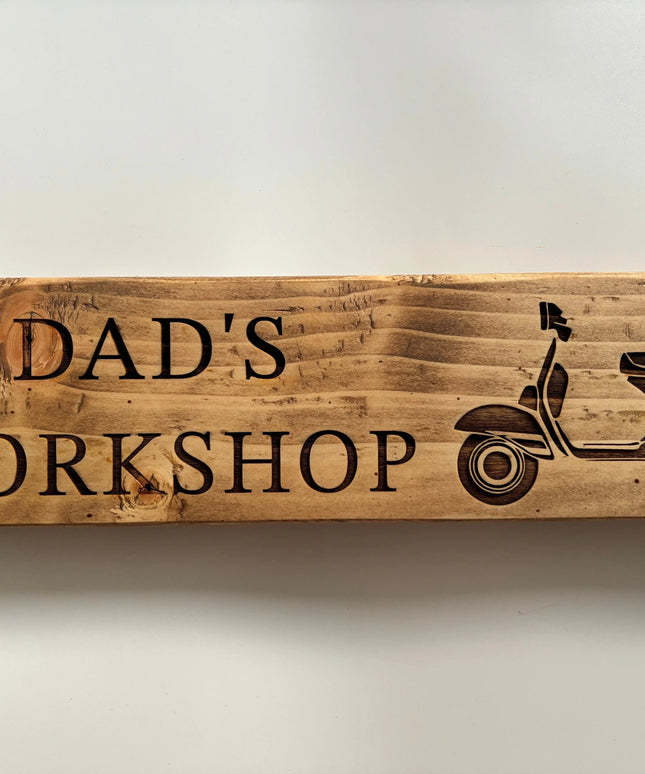 Engraved Wooden Sign The Rolling Cow