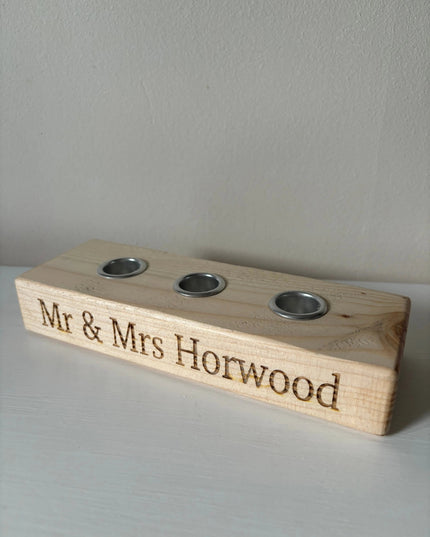 Engraved Candle Stick Holder The Rolling Cow