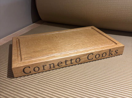 Engraved Solid Oak Wood Large Chopping Board The Rolling Cow