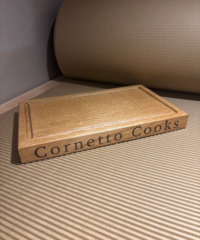 Engraved Solid Oak Wood Large Chopping Board The Rolling Cow