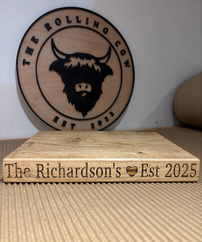 Personalised Rustic Wooden Shelf Shelves The Rolling Cow
