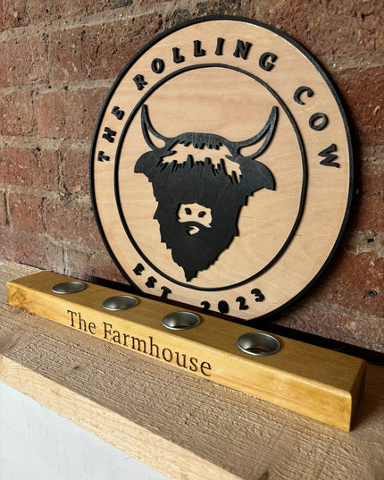 Personalised Tea Light Candle Holder The Rolling Cow