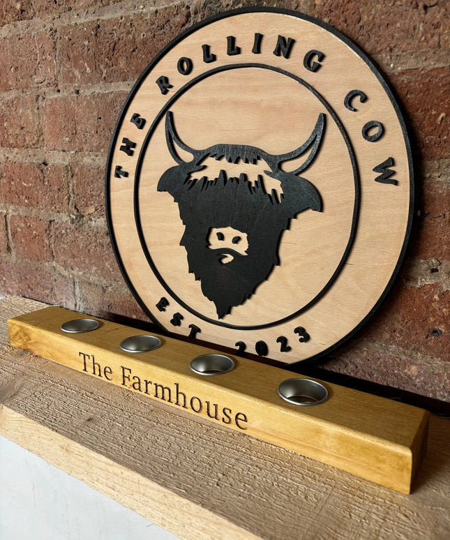 Personalised Tea Light Candle Holder The Rolling Cow