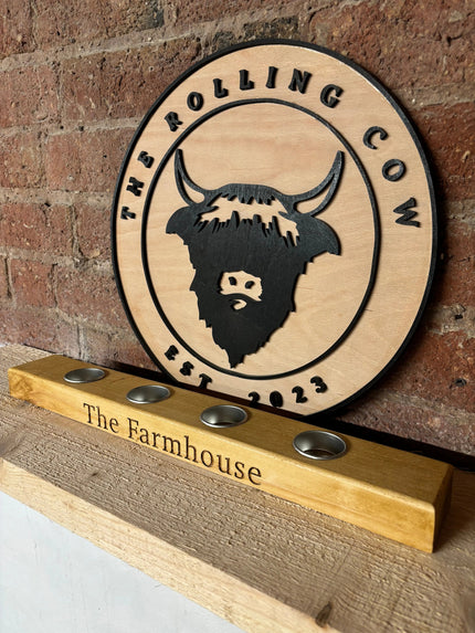 Personalised Tea Light Candle Holder The Rolling Cow