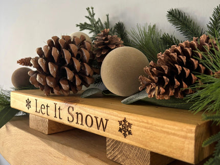 Let It Snow Christmas Mini Display Stand The Rolling Cow