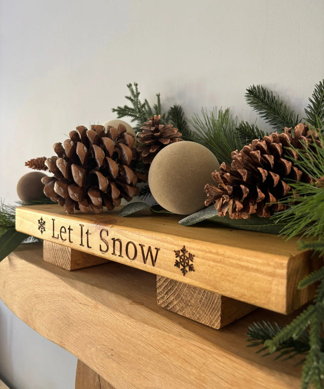 Let It Snow Christmas Mini Display Stand The Rolling Cow