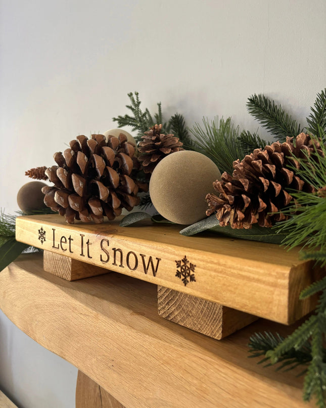 Let It Snow Christmas Mini Display Stand The Rolling Cow