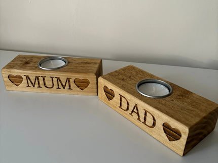 Engraved Single Tea Light Candle Holder The Rolling Cow