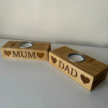 Engraved Single Tea Light Candle Holder The Rolling Cow