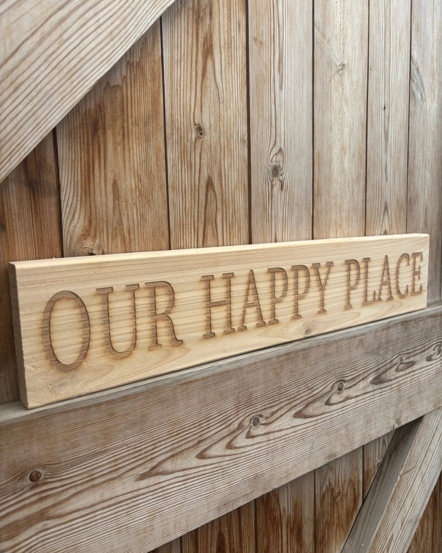 ‘Our Happy Place’ Sign The Rolling Cow