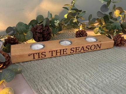 ‘Tis The Season Christmas Tea Light Candle Holder The Rolling Cow