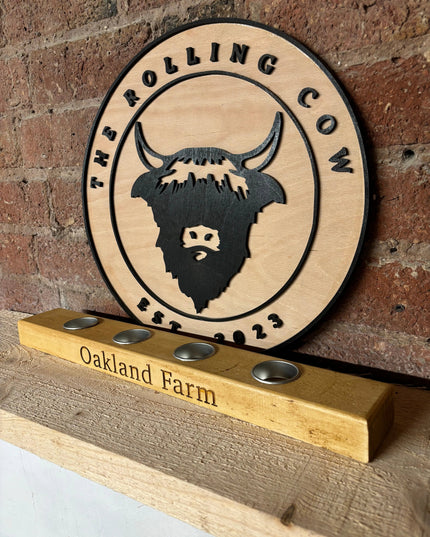 Personalised Tea Light Candle Holder The Rolling Cow