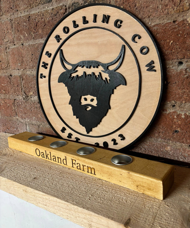 Personalised Tea Light Candle Holder The Rolling Cow