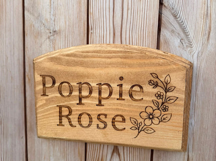 Personalised Wooden Door Sign