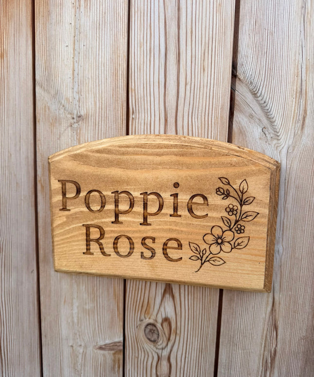 Personalised Wooden Door Sign