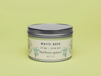 White Rose Candle The Rolling Cow