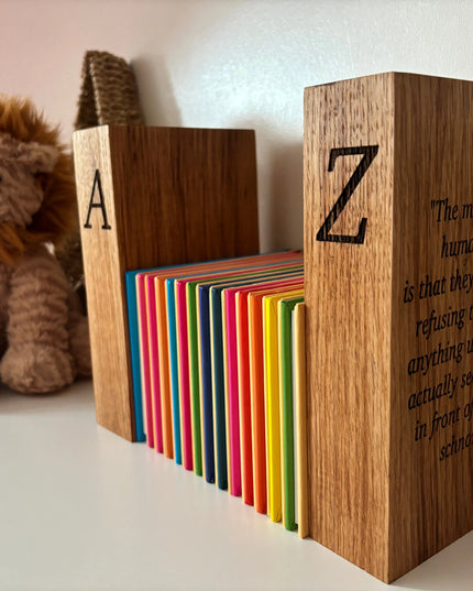 Oak Book Ends The Rolling Cow