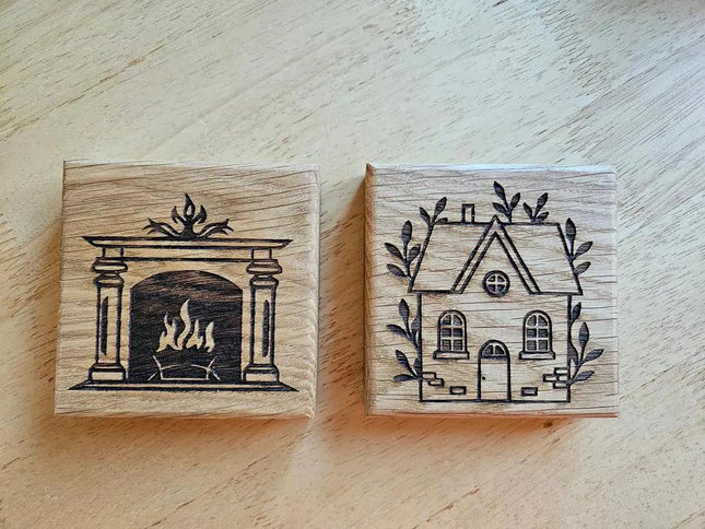 Oak Picture Coaster The Rolling Cow