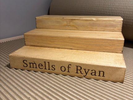 Engraved Perfume Aftershave Shelf Stand The Rolling Cow