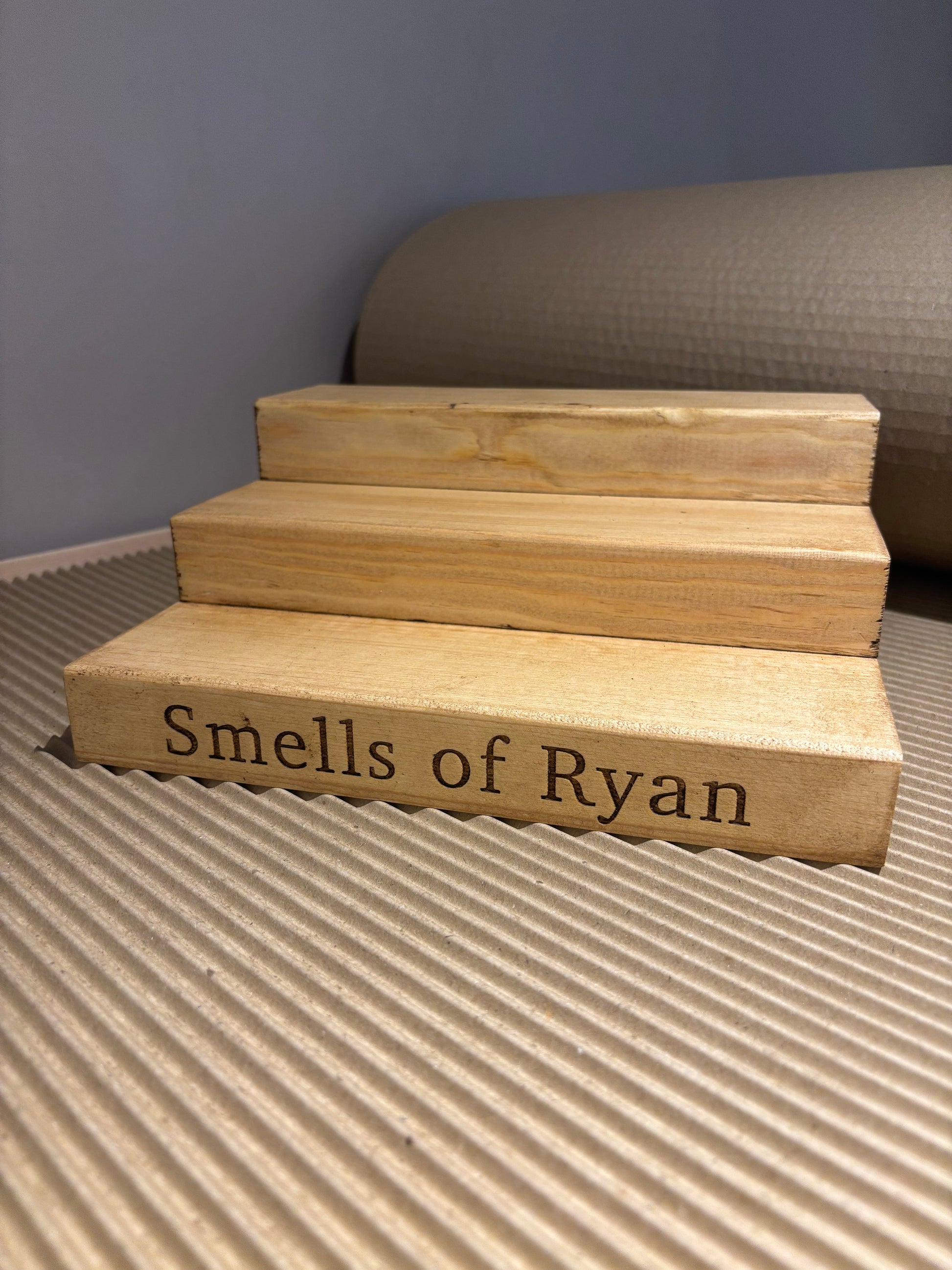 Engraved Perfume Aftershave Shelf Stand The Rolling Cow