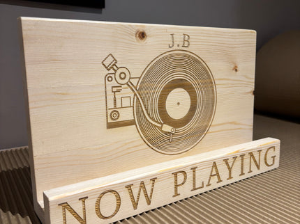 Personalised Wooden Vinyl Record Holder The Rolling Cow