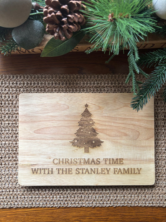 Personalised Christmas Tree Chopping Board