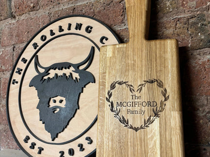 Block Oak Chunky Rustic Paddle Board The Rolling Cow